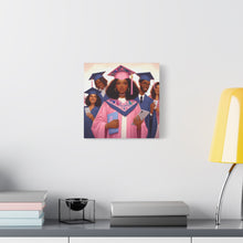 Load image into Gallery viewer, Graduation Wall Art Print, Personalized Canvas, Unique Gift for Grads, Academic Celebration Decor, Student Artwork, Matte Canvas
