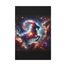 Load image into Gallery viewer, Stretched Canvas Print, Cosmic Goat Art, Zodiac Decor, Aries Gift, Astrological Wall Art, Astrology Home Decor

