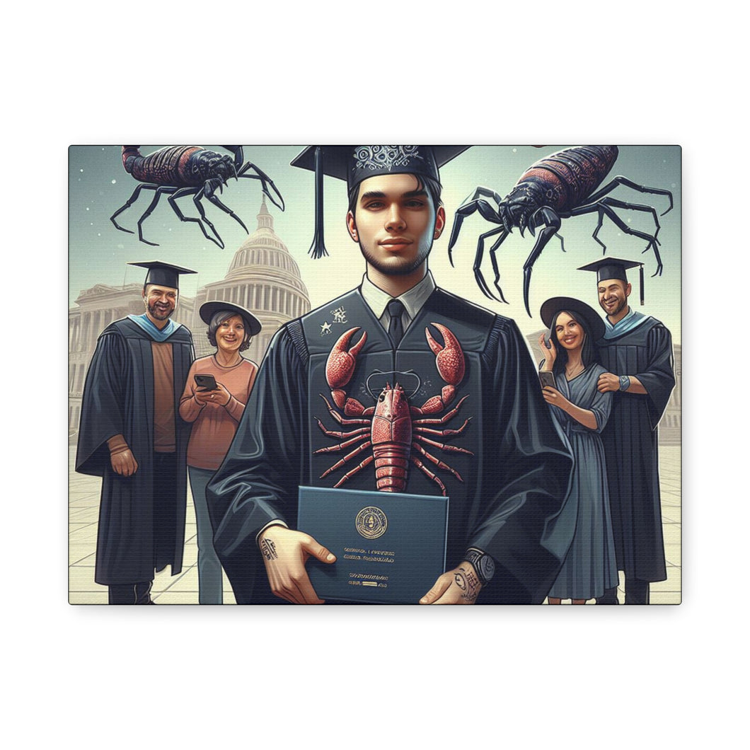 Graduation Canvas Art, Unique Artwork for Graduates, Funny Graduation Gift, Family Keepsake, Wall Decor