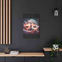 Load image into Gallery viewer, Cosmic Balance Canvas, Wall Art, Astrology Decor, Libra Artwork, Spiritual Decor, Home Decor
