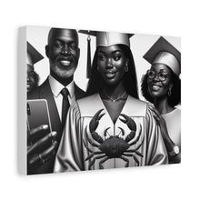 Load image into Gallery viewer, Graduation Family Canvas Art, Graduation Gift, Wall Decor, Education Celebration, Black History Month, Motivational Art
