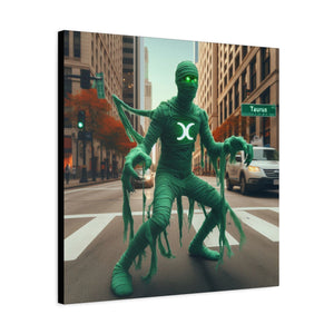 Canvas Print - Halloween Taurus Astrology Mummy