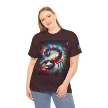 Load image into Gallery viewer, Cosmic Scorpion Tee | Unisex Heavy Cotton Tee | Astrowar Graphic Tees | Space Lover Apparel | Unique Astrology Shirt | Gift for Star [...]
