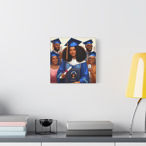 Graduation Canvas Print, Gift for Her, Home Decor, Celebration Artwork, Inspirational Graduation Gift