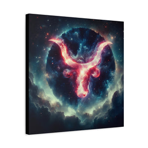Astrological Taurus Canvas Print | Zodiac Wall Art, Home Decor, Gift for Astrology Lovers, Cosmic Decor, Unique Taurus Art