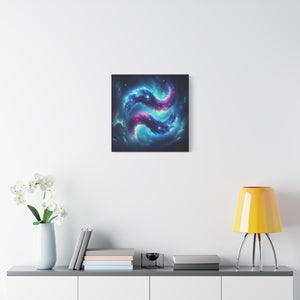 Galaxy Aquarius Wave Canvas Art, Modern Home Decor, Cosmic Wall Art, Unique Gift, Space Lovers