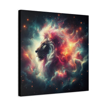 Load image into Gallery viewer, Cosmic Lion Canvas Wall Art, Abstract Lion Decor, Celestial Prints, Space Animal Artwork, Dreamy Home Decor
