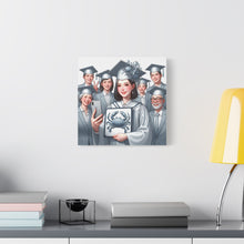 Load image into Gallery viewer, Graduation Canvas Art, Celebratory Wall Decor, Gift for Grads, Personalized Graduation Art, Unique Grad Gift
