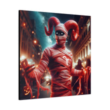 Load image into Gallery viewer, Halloween Themed Canvas Art, Spooky Decor, Unique Wall Hanging, Haunted House Artwork, Gift for Halloween Lovers, Fright Night Decor
