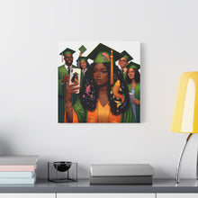 Load image into Gallery viewer, Graduation Celebration Canvas Print, Modern Art for Graduates, Unique Gift for Student, Home Decor, Thoughtful Graduation Gift
