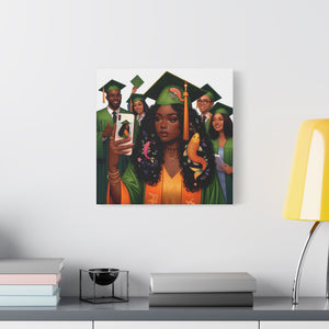 Graduation Celebration Canvas Print, Modern Art for Graduates, Unique Gift for Student, Home Decor, Thoughtful Graduation Gift