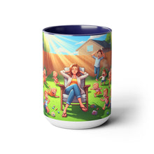 Load image into Gallery viewer, Mother&#39;s Day (2) Two-Tone Coffee Mugs, 15oz
