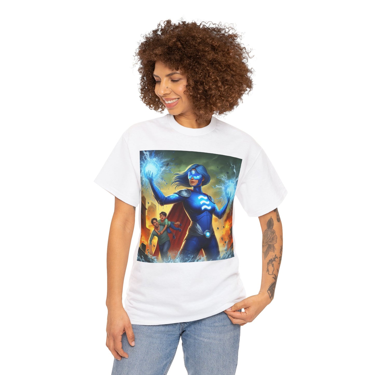 Aquarius Mother's Day (8) Unisex Heavy Cotton Tee