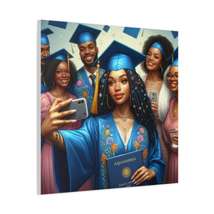 Graduation Celebration Canvas Print, Gift for Graduates, Wall Art for Graduation Parties, Matte Canvas Decor, Unique Grad Gift