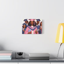 Load image into Gallery viewer, Graduation Wall Art Print, Personalized Canvas, Unique Gift for Grads, Academic Celebration Decor, Student Artwork, Matte Canvas
