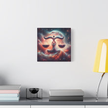 Load image into Gallery viewer, Cosmic Balance Canvas, Wall Art, Astrology Decor, Libra Artwork, Spiritual Decor, Home Decor
