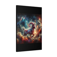 Load image into Gallery viewer, Celestial Aries Ram Canvas Art, Zodiac Decor, Astrological Wall Art, Gift for Astrology Lovers, Cosmic Home Decor, Unique Art Piece

