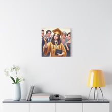 Load image into Gallery viewer, Graduation Canvas Art, Personalized Gift, Wall Decor, Student Art, Custom Framed Print, Graduation Celebration Decor
