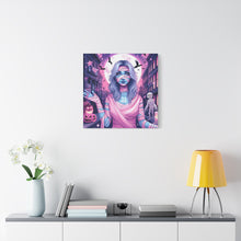 Load image into Gallery viewer, Halloween Art Canvas, Spooky Decor, Wall Art, Halloween Decoration, Witch Artwork, Gifts for Her
