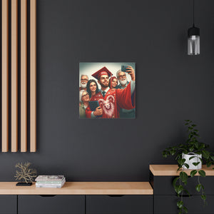 Custom Graduation Canvas Print, Family Portrait Wall Art, Celebrate Achievements, Perfect Gift for Graduates, Aries Zodiac Decor