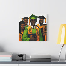 Load image into Gallery viewer, Graduation Canvas Print, Celebratory Artwork for Graduates, Stylish Home Decor, Gift for Graduates, Unique Wall Art

