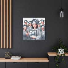 Load image into Gallery viewer, Graduation Canvas Art, Celebratory Wall Decor, Gift for Grads, Personalized Graduation Art, Unique Grad Gift
