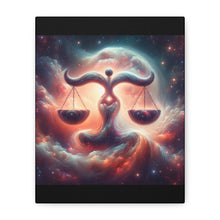 Load image into Gallery viewer, Cosmic Balance Canvas, Wall Art, Astrology Decor, Libra Artwork, Spiritual Decor, Home Decor
