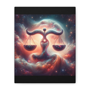 Cosmic Balance Canvas, Wall Art, Astrology Decor, Libra Artwork, Spiritual Decor, Home Decor