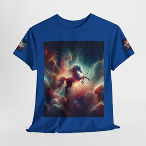 Sagittarius Galactic Unicorn Tee - Unisex Cotton T-Shirt for Cosmic Lovers, Fantasy Fans, Trendy Apparel, Astral War Merch, Gift for All Occasions