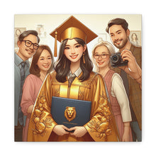 Load image into Gallery viewer, Graduation Canvas Print, Personalized Gift, Graduation Decor, Student Artwork, Wall Art for Celebrations
