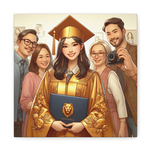 Graduation Canvas Print, Personalized Gift, Graduation Decor, Student Artwork, Wall Art for Celebrations