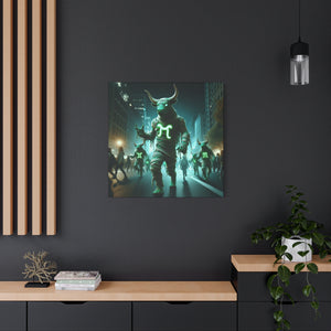 Mystical Taurus Canvas Wall Art, Zodiac Decor, Home Wall Decoration, Gift for Astrology Lovers, Unique Art Piece