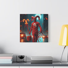 Load image into Gallery viewer, Canvas Wall Art, Aries Decor, Zodiac Gift, Home Wall Decor, Astrological Artwork

