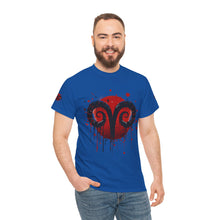 Load image into Gallery viewer, Aries Heart Tee, Unisex Heavy Cotton T-Shirt, Astrology Gift, Birthday Present, Graphic Tee, Casual Wear, Unique Design
