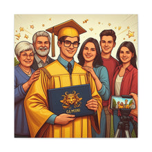 Load image into Gallery viewer, Graduation Canvas Wall Art, Family Celebration Decor, Gift for Graduates, Home Decoration, Personalized Memory
