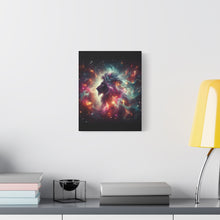 Load image into Gallery viewer, Cosmic Lion Canvas Art, Wall Decor, Galaxy Artwork, Home Decor, Unique Gift for Art Lovers, Space Theme
