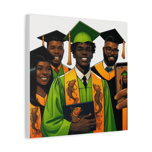 Graduation Canvas Print, Celebratory Artwork for Graduates, Stylish Home Decor, Gift for Graduates, Unique Wall Art