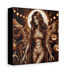 Canvas Wall Art: Halloween Virgo Astrology Mummy