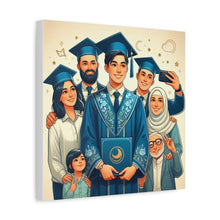 Load image into Gallery viewer, Graduation Celebration Stretched Canvas, Custom Wall Art, Gift for Graduates, Family Home Decor, Art for Special Occasions
