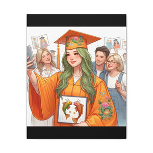 Graduation Celebration Canvas Print, Gift for Graduates, Wall Art, Home Decor, Gift for Her, Graduation Party Decor