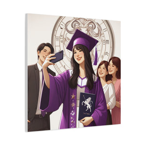 Graduation Canvas Art Print, Perfect Gift for Graduates, Wall Decor for Celebration, Home Office Decoration, Unique Graduation Gift