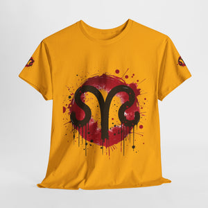 Bold Graphic Aries T-Shirt, Unisex Tee for Astrology Lovers, Unique Gift for Birthdays, Casual Wear, Statement Piece