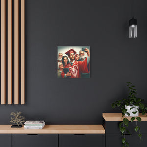 Custom Graduation Canvas Print, Family Portrait Wall Art, Celebrate Achievements, Perfect Gift for Graduates, Aries Zodiac Decor