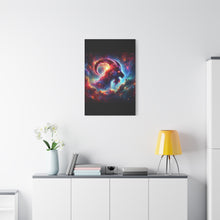 Load image into Gallery viewer, Cosmic Aries Ram Canvas Art, Galaxy Wall Decor, Astrology Gift, Stretched Canvas, Home Decor, Celestial Artwork
