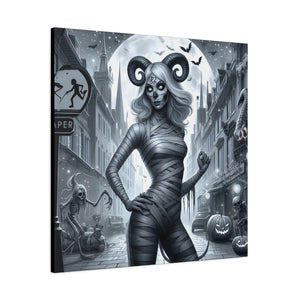 Canvas Print - Halloween Capricorn Astrology Mummy