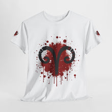 Load image into Gallery viewer, Aries Inspired Unisex Heavy Cotton Tee | Astrology Shirt, Zodiac Apparel, Gift for Astrology Lovers, Rambunctious Spirit T-Shirt, [...]

