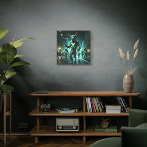 Mystical Taurus Canvas Wall Art, Zodiac Decor, Home Wall Decoration, Gift for Astrology Lovers, Unique Art Piece