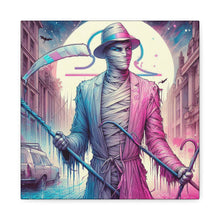 Load image into Gallery viewer, Canvas Print - Halloween Libra Mummy Astrology Design
