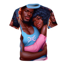 Load image into Gallery viewer, Romantic Libra Couple Graphic Tee - Unisex Cut &amp; Sew T-Shirt for Lovebirds
