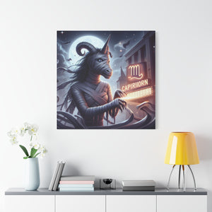 Canvas Print - Halloween Capricorn Astrology Mummy